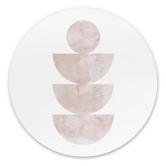 Wandbild Geometrisches Gleichgewicht - Abstrakte Komposition - Costa - Alu-Dibond Rund 