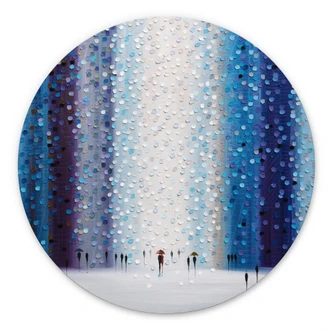 Wandbild Verträumter Regentag - Ermilkina - Alu-Dibond - Rund 