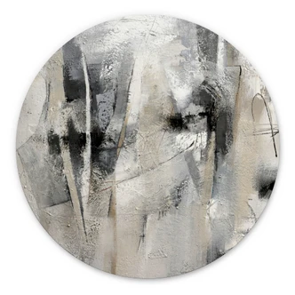 Wanddecoratie Abstract Landschap - Fedrau - Alu-Dibond Rond 