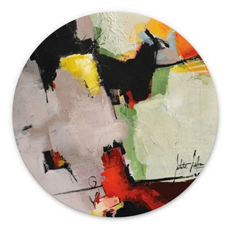 Wanddecoratie Vormen en structuur - Fedrau - Rond - Alu-Dibond 