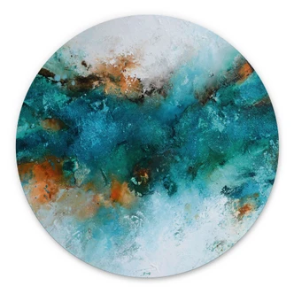 Wandbild Gefrorenes Wasser - Fedrau - Alu-Dibond Rund 