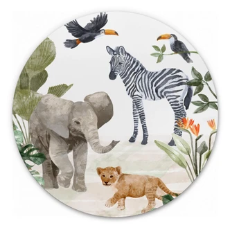 Wandcirkel Goed Blauw - Jungle Babies 