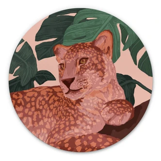 Wandcirkel Goed Blauw - Gouden Panter Wandcirkel Goed Blauw - Gouden Panter