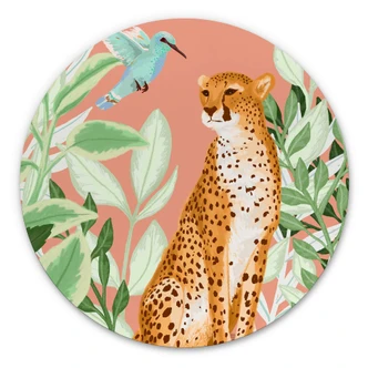 Wandcirkel Goed Blauw - Tropical Pink 