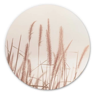 Wandcirkel Grass at Sea 