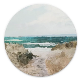 Wandbild Dünenweg zum Strand - Hobday - Alu-Dibond - Rund 