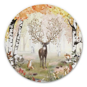 Wandcirkel Kikki Belle - Hert in de Herfst 