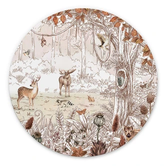 Wandcirkel Kikki Belle - Plezier in het Bos in de Herfst 