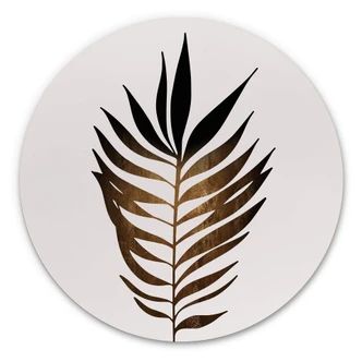 Wandcirkel Kubistika - Golden Leaf 