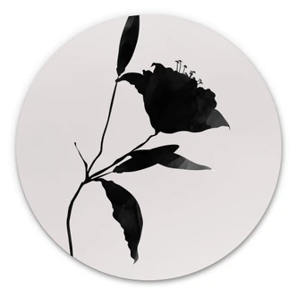 Alu-Dibond Kubistika - Nero - Rund Alu-Dibond Kubistika - Nero - Rund