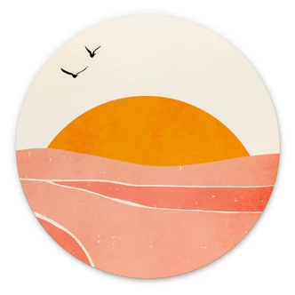 Cerchio a muro Alba in campagna rotonda - Kubistika Cerchio a muro Alba in campagna rotonda - Kubistika