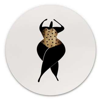 Alu-Dibond Kubistika - Tanz in der Sonne - Rund 