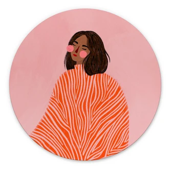 Stampe per pareti con coperta arancione - Müller - Alu dibond - Tondo Stampe per pareti con coperta arancione - Müller - Alu dibond - Tondo