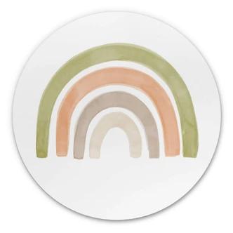 Wandcirkel Nouveauprints - Aquarel Regenboog 