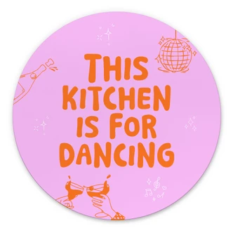 Wandbild This kitchen is for dancing - Ohkimiko - Alu-Dibond Rund 
