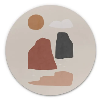 Alu-Dibond Orara Studio - Landschaft bei Tag - Rund Alu-Dibond Orara Studio - Landschaft bei Tag - Rund