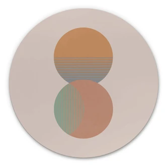 Wandcirkel Orara Studio - Sun and Moon 