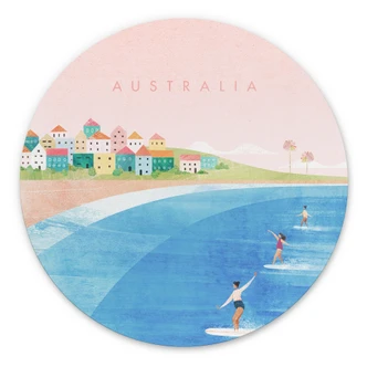 Dibond Wanddecoratie Surfen aan de kust van Australië - Rivers 