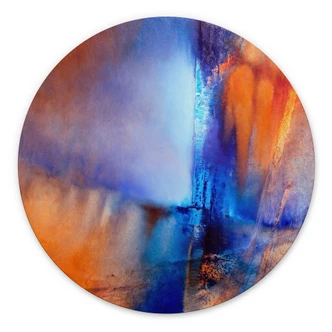 Wandbild Kontrast aus Eis und Glut - Schmucker - Alu-Dibond Rund 