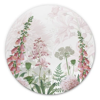 Wandcirkel Sir Edward - Pink Flowers Wandcirkel Sir Edward - Pink Flowers