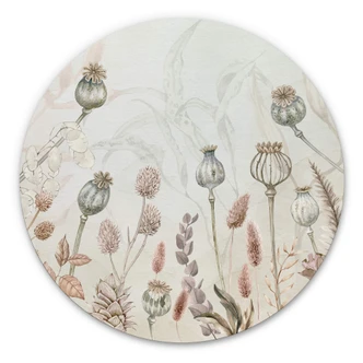 Wandcirkel Sir Edward - Droogbloemen wit Wandcirkel Sir Edward - Droogbloemen wit