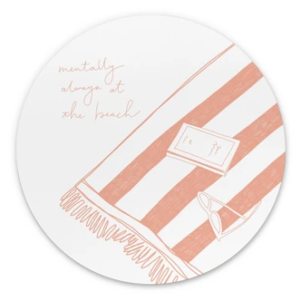 Billede med længsel efter strand og hav - Soley - Alu-Dibond round 