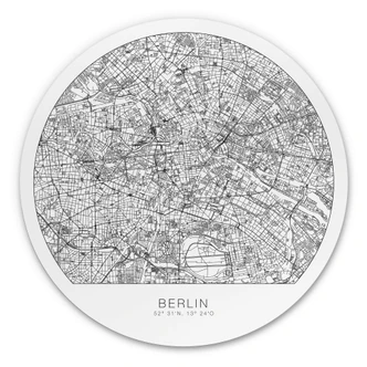 Tableau sur alu-Dibond plan de Berlin rond 