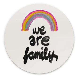 Rundes Wandbild We are family - Treechild - Alu-Dibond 