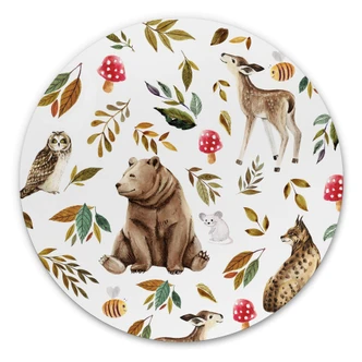 Wandcirkel UN Designs - Colorful Forest 