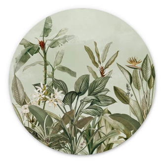 Wandcirkel Tropische plantkunde - UN Designs 