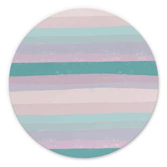 Wandbild Farbenfrohe Leichtigkeit - Alu-Dibond Rund - uplusmestudio 