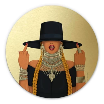 Alu-Dibond mit Goldeffekt Tohmé - Formation - Rund 