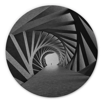 Dibond Schilderij met zilver effect Bunjamin - Rotation 