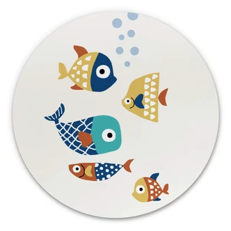 Alu-Dibond Kubistika - Pesciolini - tondo 