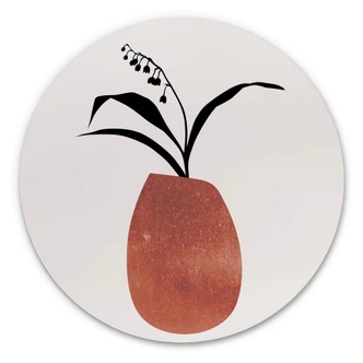 Wandcirkel Kubistika - Blooming Winter 