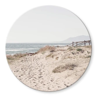 Glasbild 1X Studio - Strandaufgang an den Dünen - Rund Glasbild 1X Studio - Strandaufgang an den Dünen - Rund