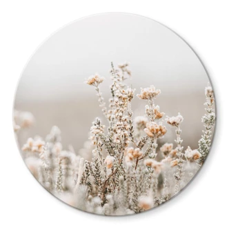 Glasbild Annie - Eisblüten - Rund 