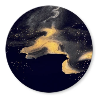 Glasbild Chang - Natronsee - Rund 