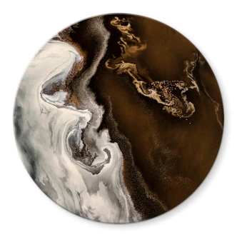 Glasbild Chang - Verschmelzung - Rund 