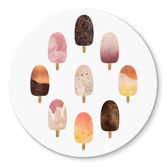 Glasbild Fredriksson - Eis Variation - Rund 