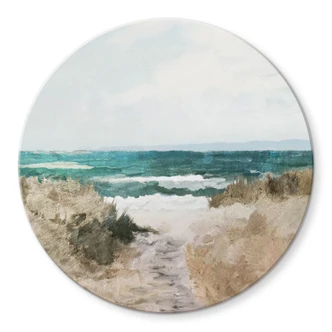 Glasbild Dünenweg zum Strand - Rund - Hobday 