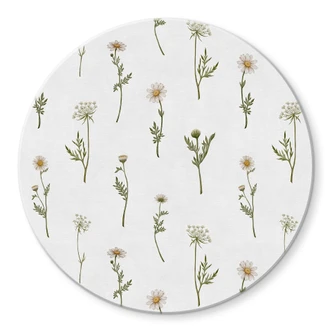 Glasbild Wiesenromantik mit Feldblumen - Kikki Belle - Rund Glasbild Wiesenromantik mit Feldblumen - Kikki Belle - Rund