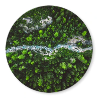 Glasbild Murko - Mutter Natur - Rund Glasbild Murko - Mutter Natur - Rund