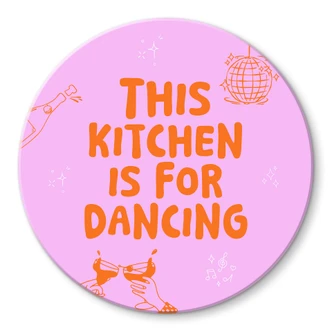 Glasbild This kitchen is for dancing - Ohkimiko - Rund 