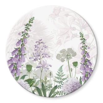 Glasbild Sir Edward - Lila Fingerhut - Rund 