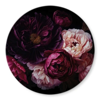 Glasschilderij Boeket bloemen met pioenen - UN Designs 