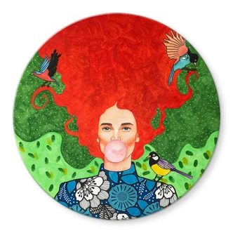 Glasbild Hülya - Warum ich das Chaos liebe - Rund 