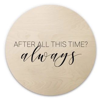 Wandcirkel Hout After all this Time 