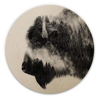 Angyalosi Trätavla - Bison - Rund 
