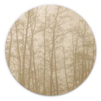 Trätavla Lugn vinterskog - Böhmer - Rund 